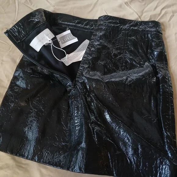 NWT Michelle Mason patent leather skipper skirt Sz 2 - Picture 4 of 4